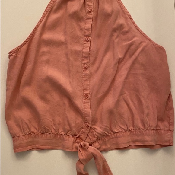 Bella Dahl Button Back Halter Blouse In Mauve - Picture 5 of 7